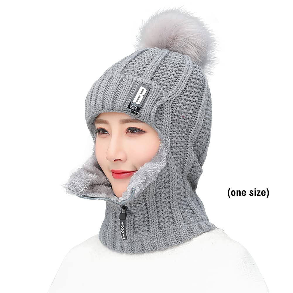 3-in-1 Beanie Mütze Für Damen – Winddichte Balaclava Mit Halswärmer – Für Skifahren, Radeln & Winter
