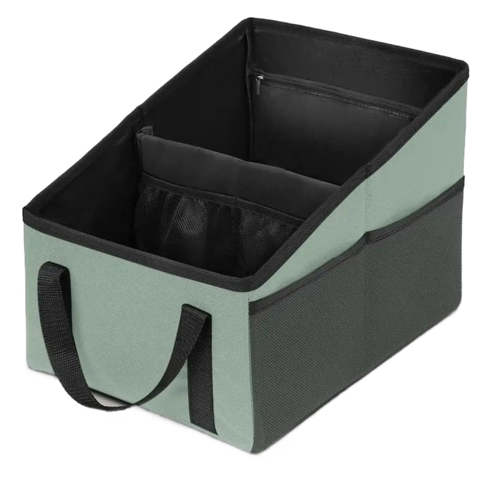 BHGMGEBLV Car Bin Car Storage Box Foldable Multi Pocket Large Trunk Organizer Cars Trash Can(B)