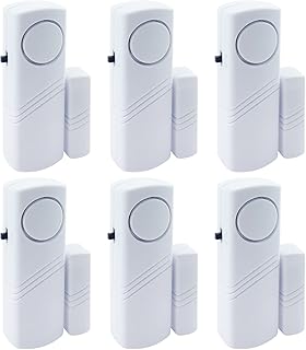 Door Window Alarm, 90DB Door Alarms for Kids Safety, Wireless Sensor Door Window Burglar Alarm-Window Pool Alarms for Home, 6 Pack