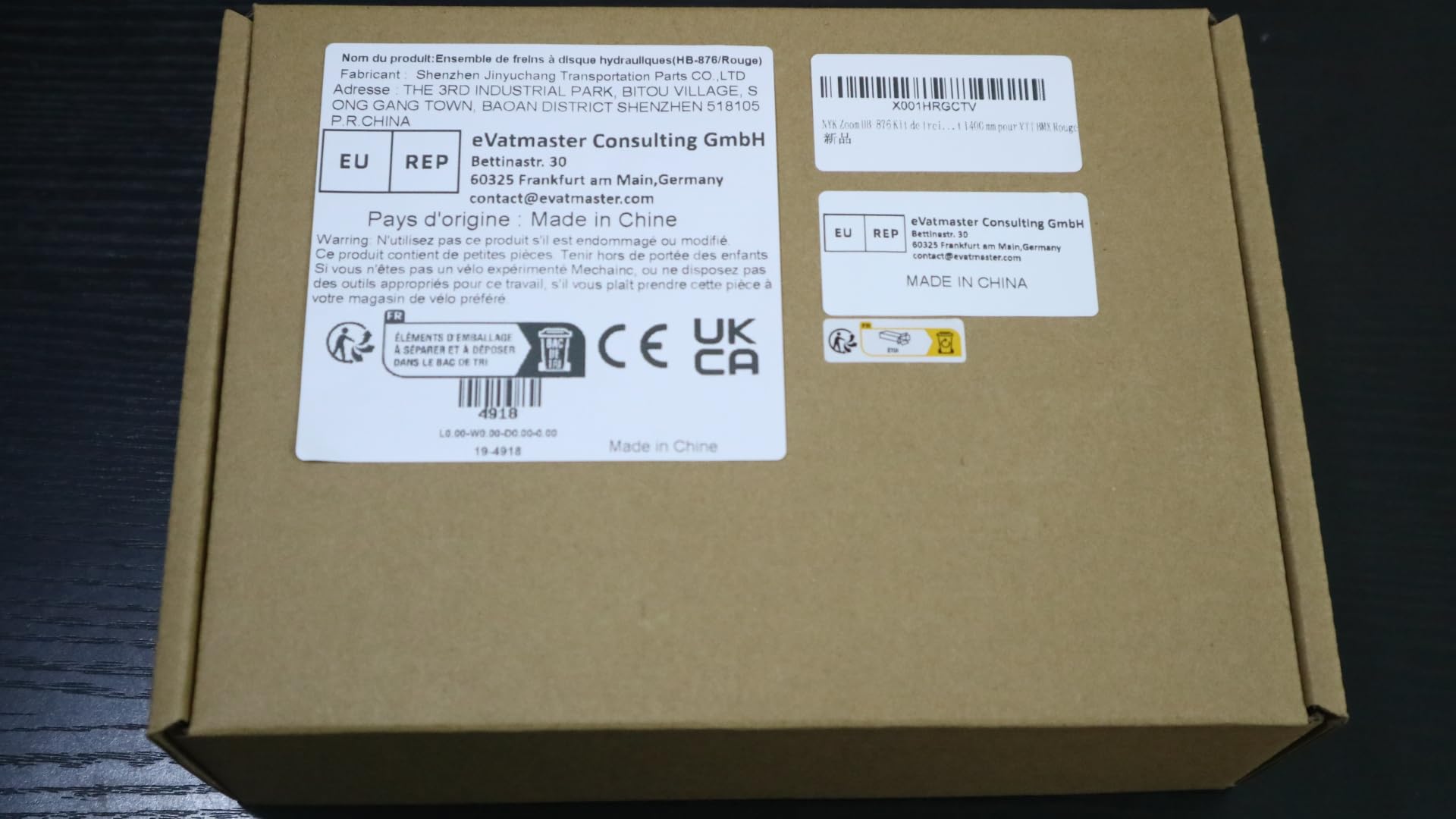 NYK Zoom- HB-876 - Freno a disco idraulico anteriore e posteriore, 800 mm e 1400 mm, per mountain bike MTB BMX