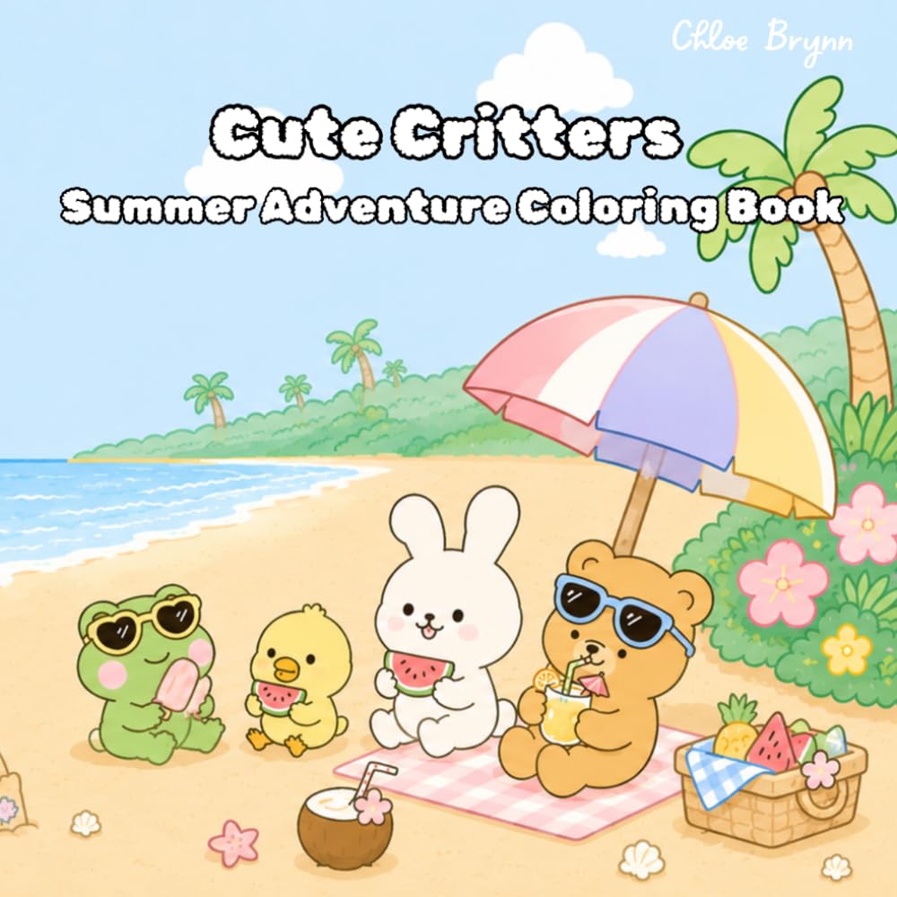 Cute Critters: Summer Adventure Coloring and Activity Book