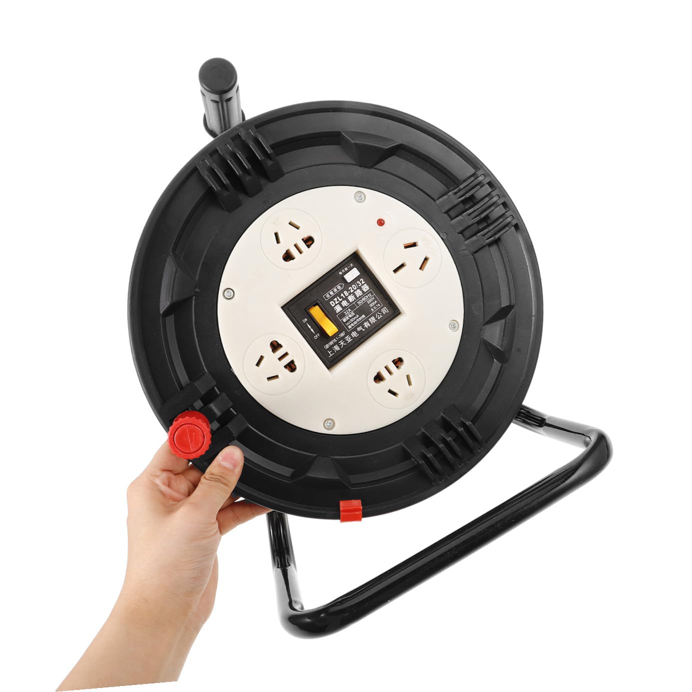 Alipis Enrollador de Cable Retractil, Carrete de Almacenamiento de Cable Negro de Plástico, Organiza y Guarda 30 Metros para Hogar y Oficina