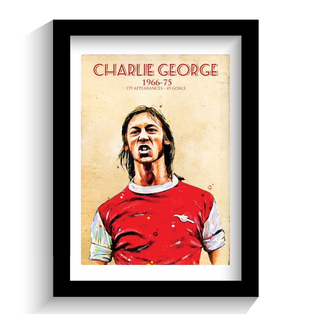Arsenal - Charlie George Cult Hero - Framed Football Art Print Poster