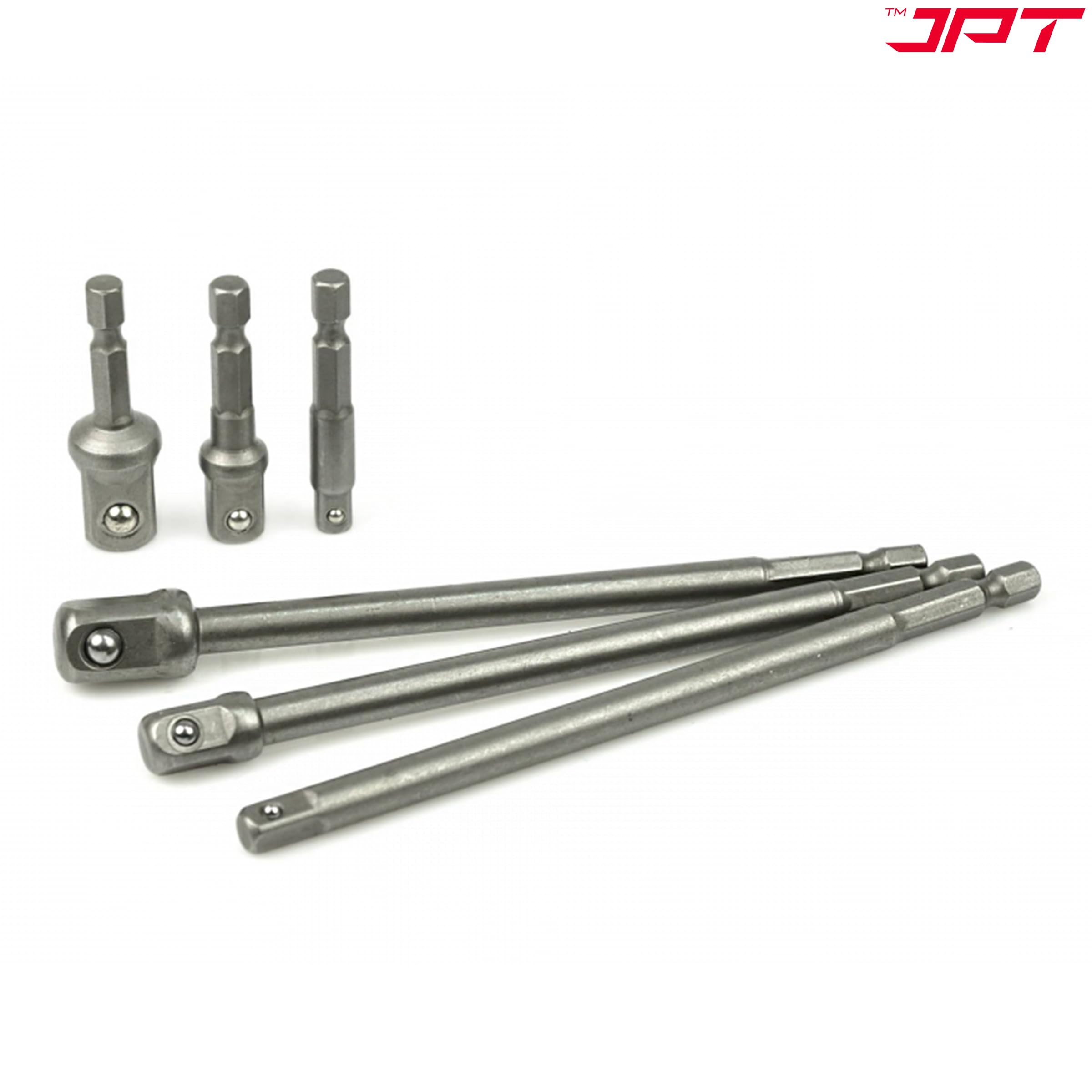 JPT Impact Socket Adapter & Drill Bit Holder Set, 6PCS – 1/4", 3/8", 1/2" Hex Shank, 65-150MM Extension Set for Impact Drivers & Power Drills – Quick-Change, Heavy-Duty Tool Accessories - Image 8 thumbnail
