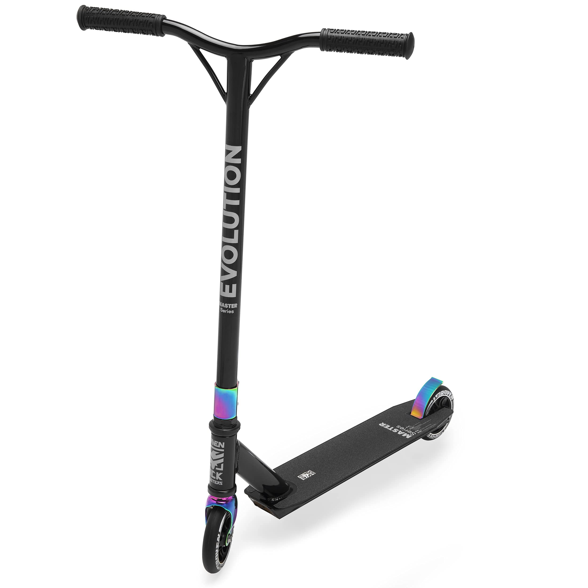 Raven - Trottinette Freestyle Evolution Master 110mm RAVEN Master Adulte Enfant Neo Chrome Mixte Stunt Scooter Robuste Kickscooter Adulte Enfant Mixte Freestyle Neo Chrome