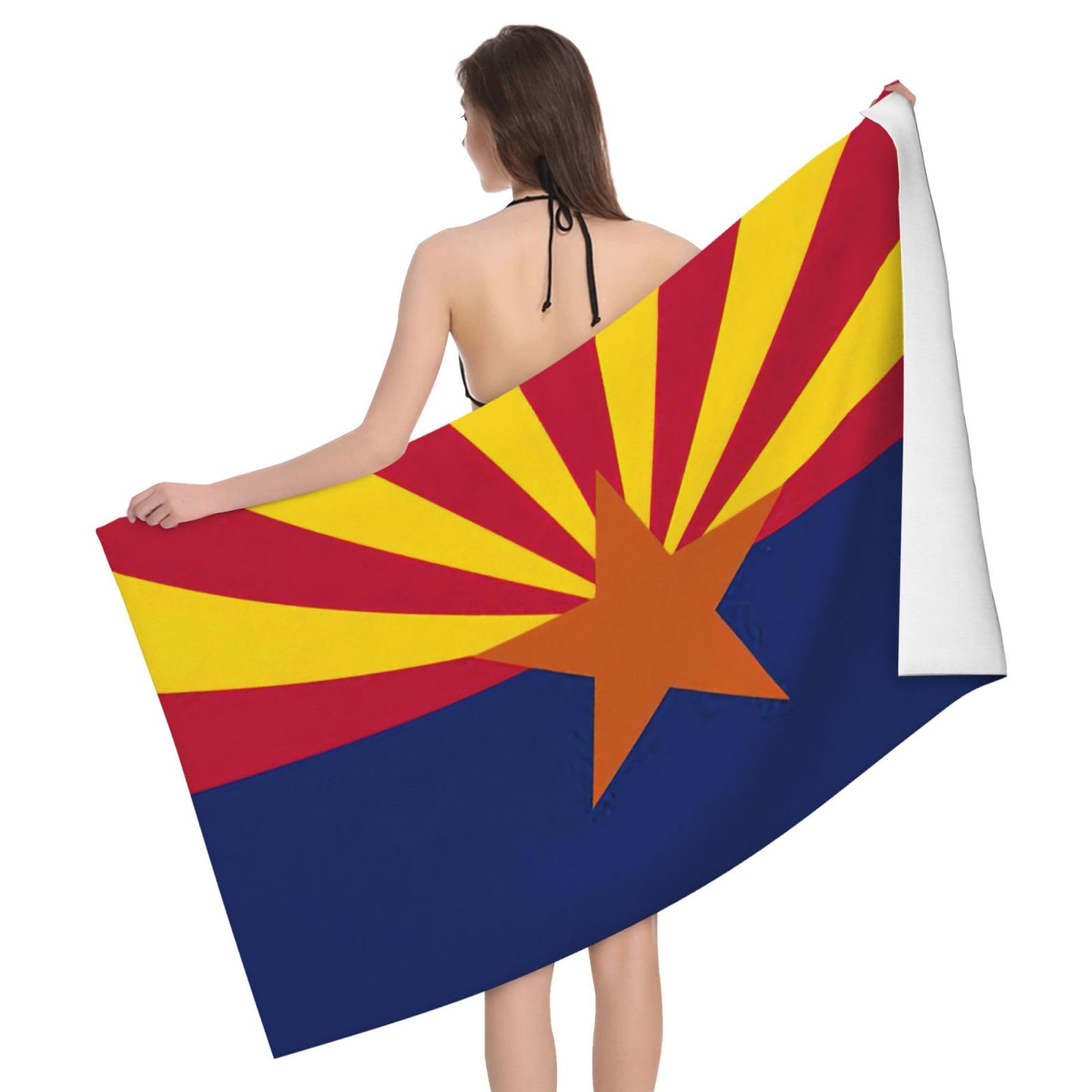 Drap de bain imprimé Arizona en microfibre ultra douce de grande taille