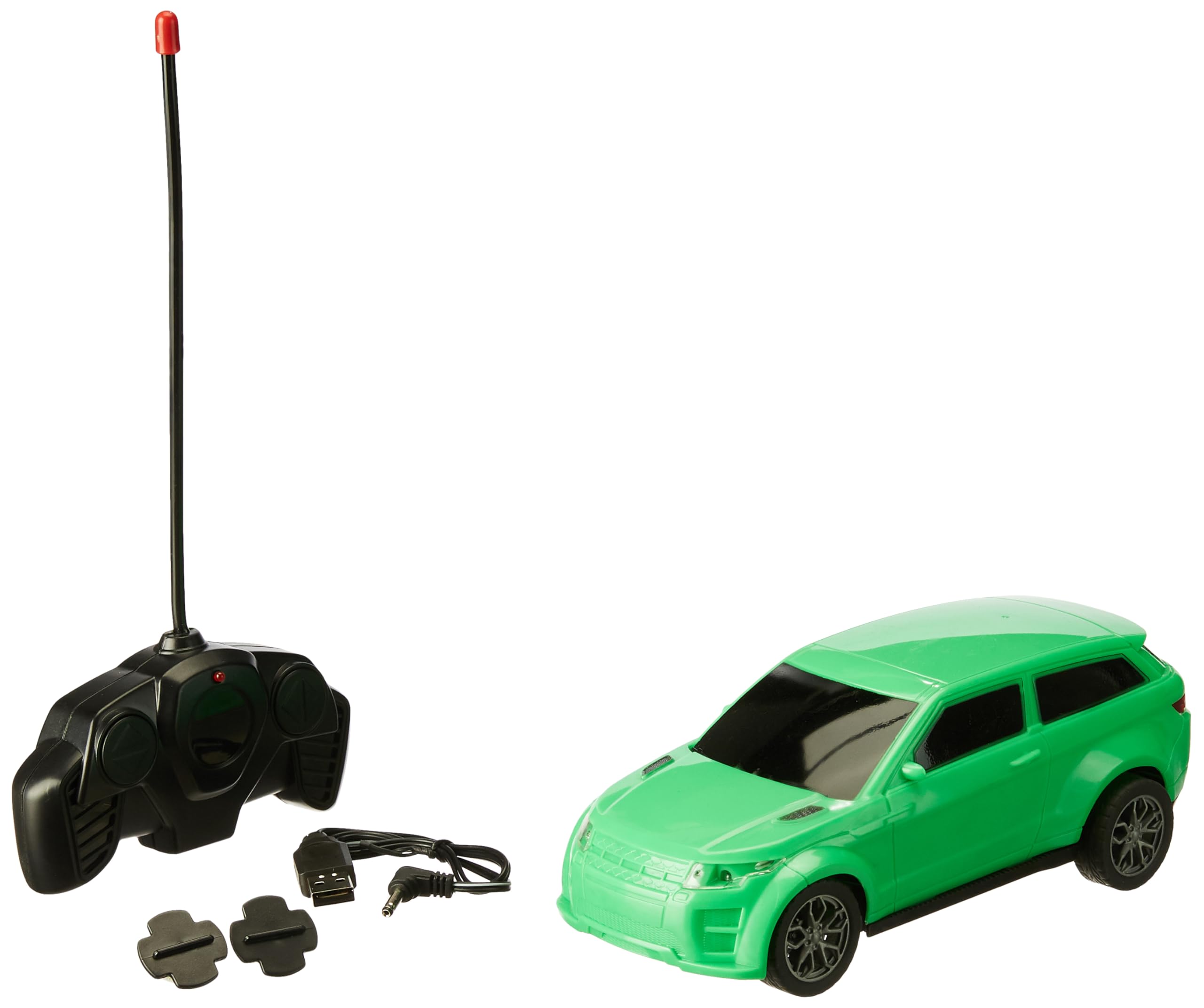 Gooyo GY-338CH Rechargeable Remote Control Car Toy | Green Color, Power Source: Lithium Rechargeable Battery for Car (Included) & 2xAA Battery for Remote Controller (Not Included)