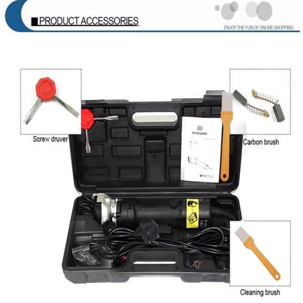 690W 6-speed Regolabile Tosatrice/Tosatrice professionale a lama elettrica per animali Capre di pecora Lamas Alpacas (Nero)