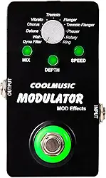 COOLMUSIC A-ME01 Modulador Multi Efeitos Pedal com 11 Modos Filtro Dyna Wah Chorus Tremolo Flanger Phaser Rotary Ring
