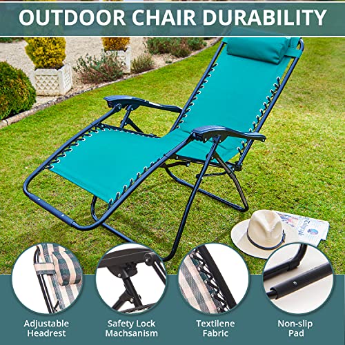 Easylife Zero Gravity Garden Recliner Black Black5886