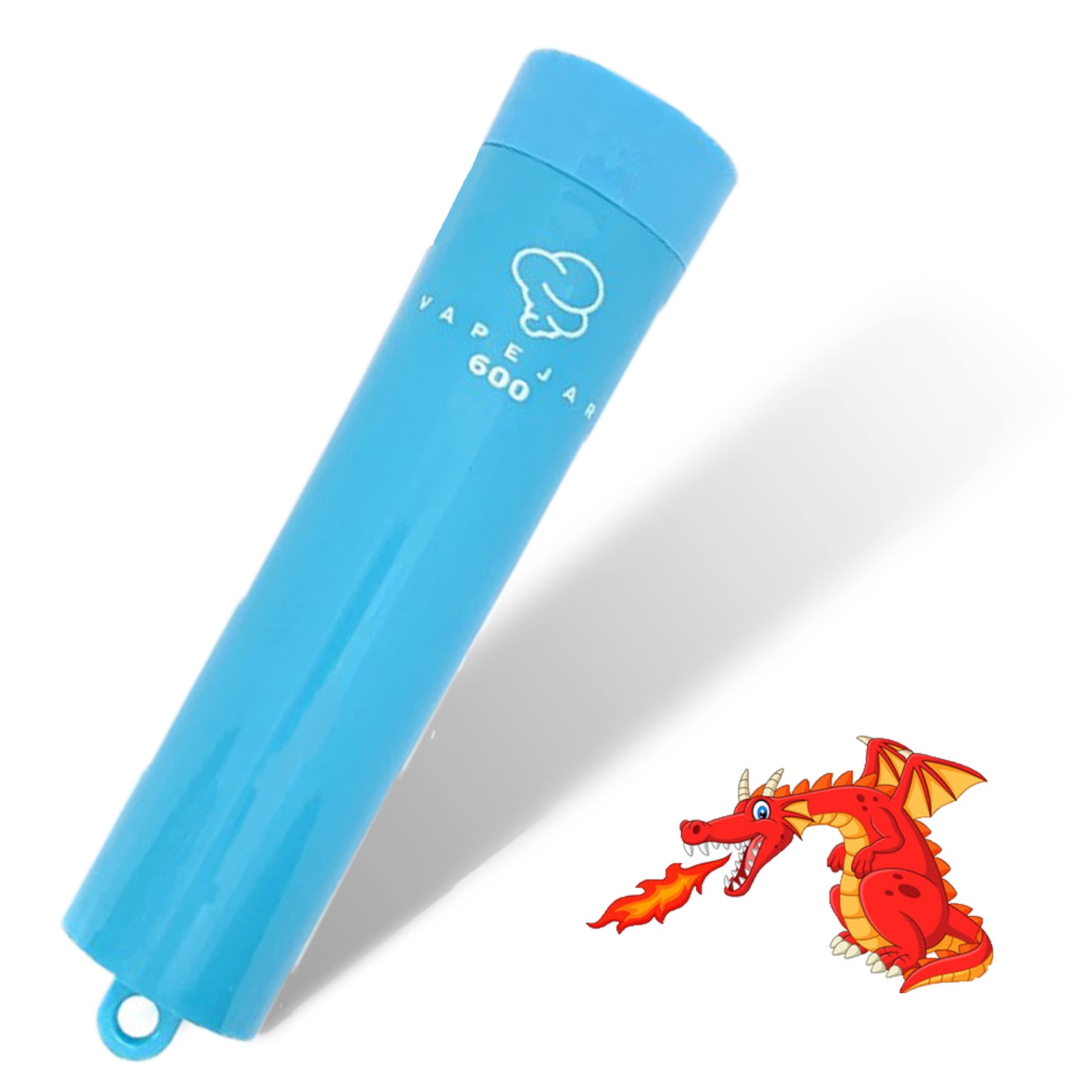 Vape Jar Elf Bar 600 10 cm Case with Key Ring and Cord Attachment