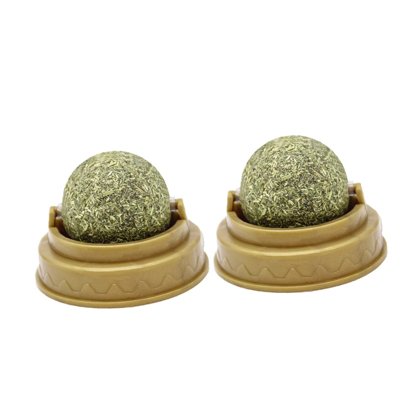 DOITOOL 12piezas Juguete Interactivo para Gatos Bolas De Menta para Pegar La Pared Promotor De Digestión y Limpieza Juguete Rotativo para Estimulación y Diversión De Gatos Pequeños