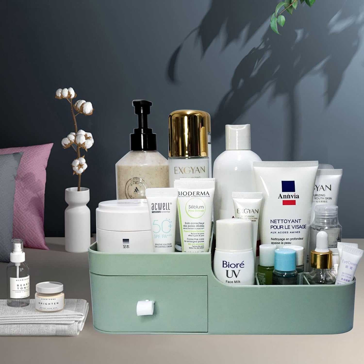 Makeup Organizer for Vanity, Multipurpose Desk Organizer with Drawers Acrylic Cosmetic Display Case for Bedroom Dresser Bathroom Office Countertop Storage 2026 - view 5