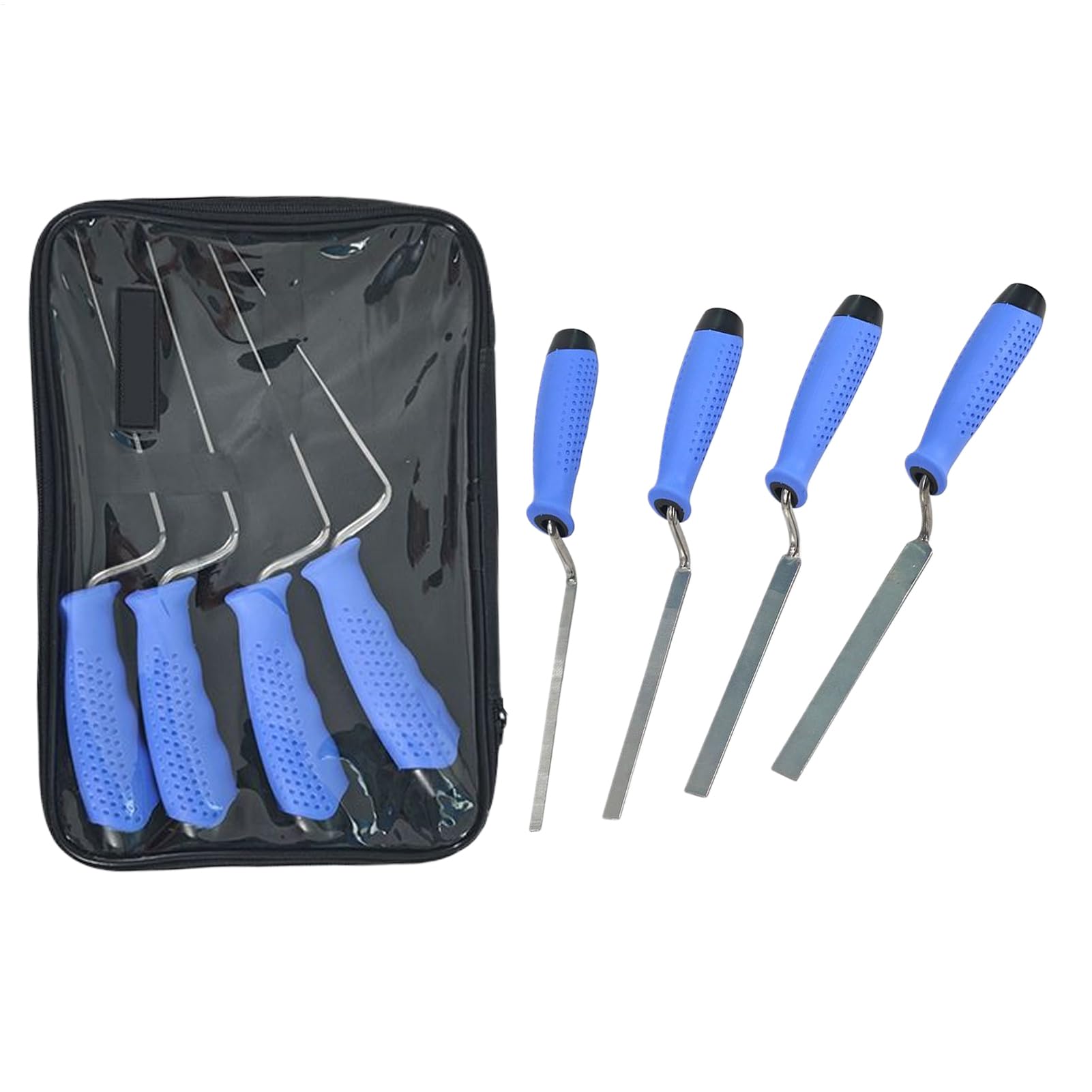 Paleta de albañil, 4 piezas, de acero inoxidable, llana ergonómica para juntas, reparación de paredes, azulejos, trabajos de sellado