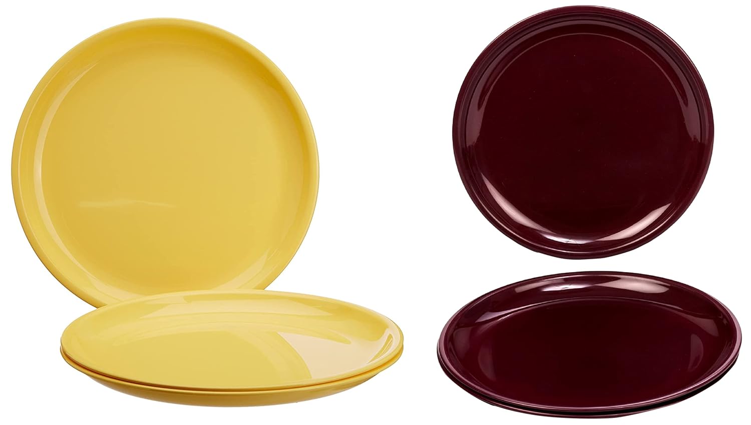 Larah by Borosil Snow (Plain White) Silk Series Opalware Dinner Set, 19