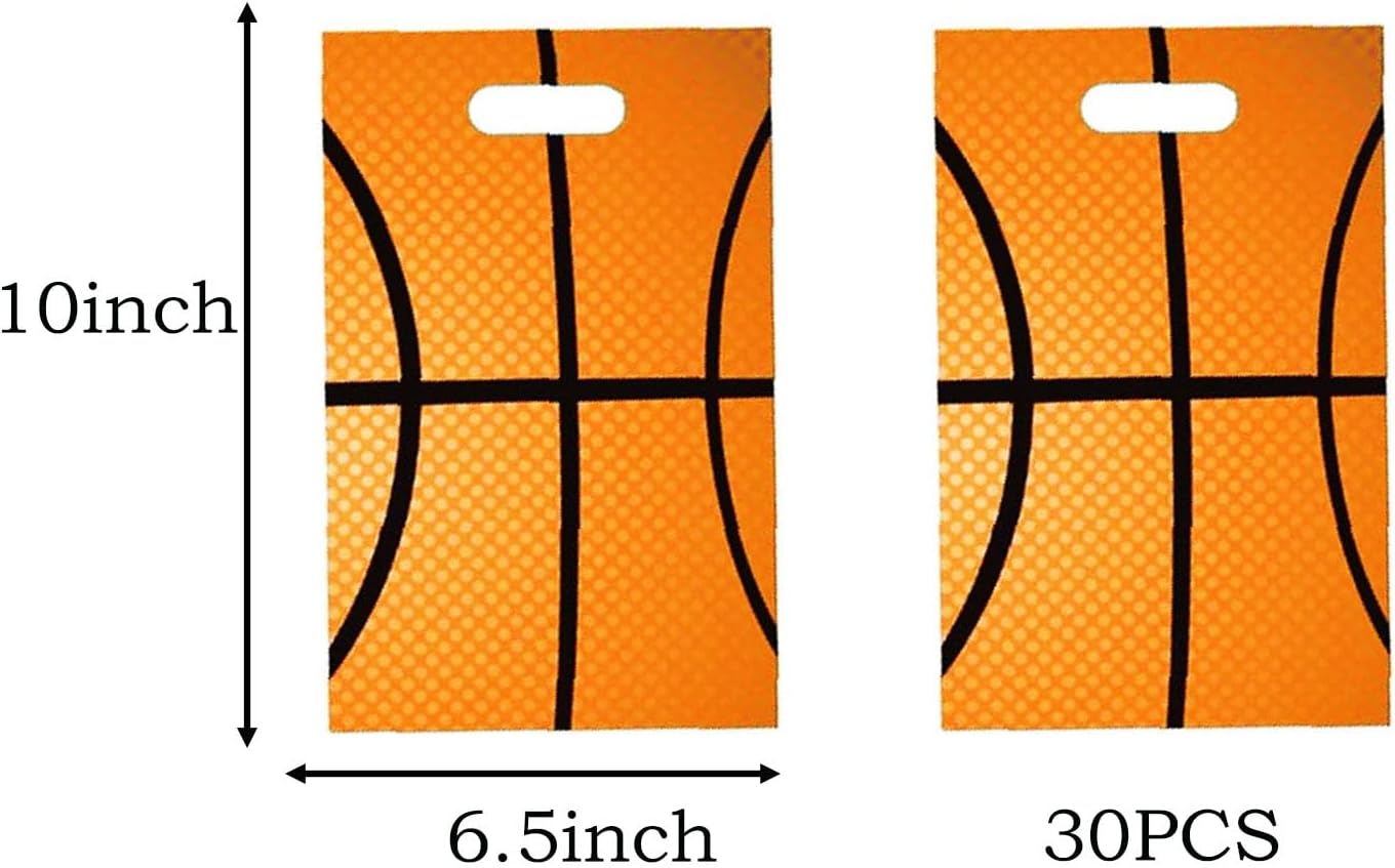 30PCS Basketball Gift Bags with Handles for Basketball Birthday Party Supplies Sport Basketball Goodie Bags for Birthday - Image 2
