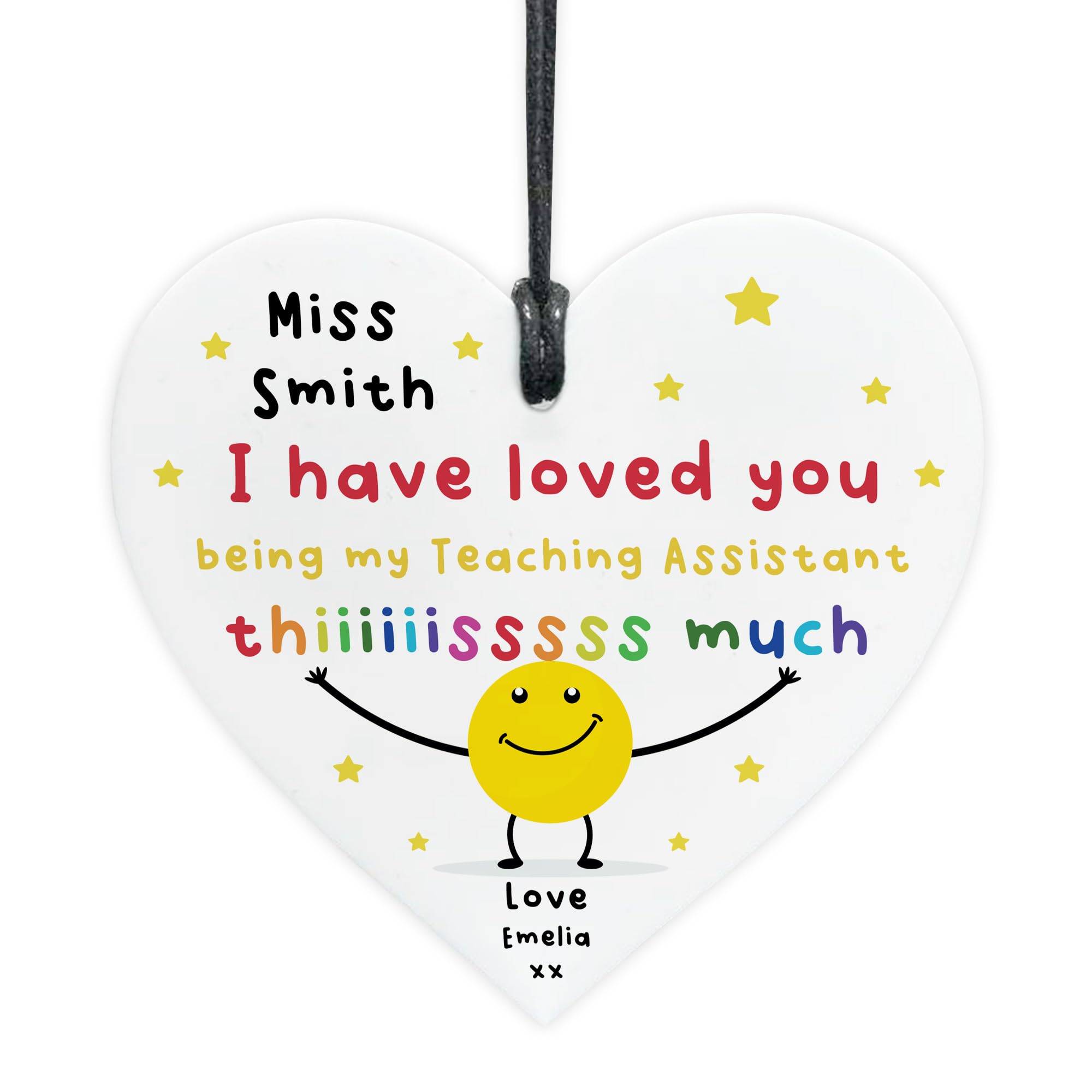 Red Ocean Personalised Gift For Teaching Assistant Funny Gift For Him Her Teaching Assistant Plaque From Student Kids Leaving School Nursery Appreciation Keepsake