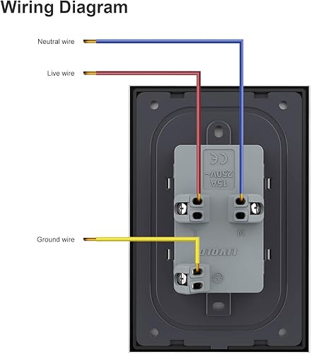 Miniatura 4 de LIVOLO Tomacorrientes eléctricas verticales dúplex estándar negro de EE. UU. (paquete de 4) con panel de vidrio templado (15A), CA 110  220 V