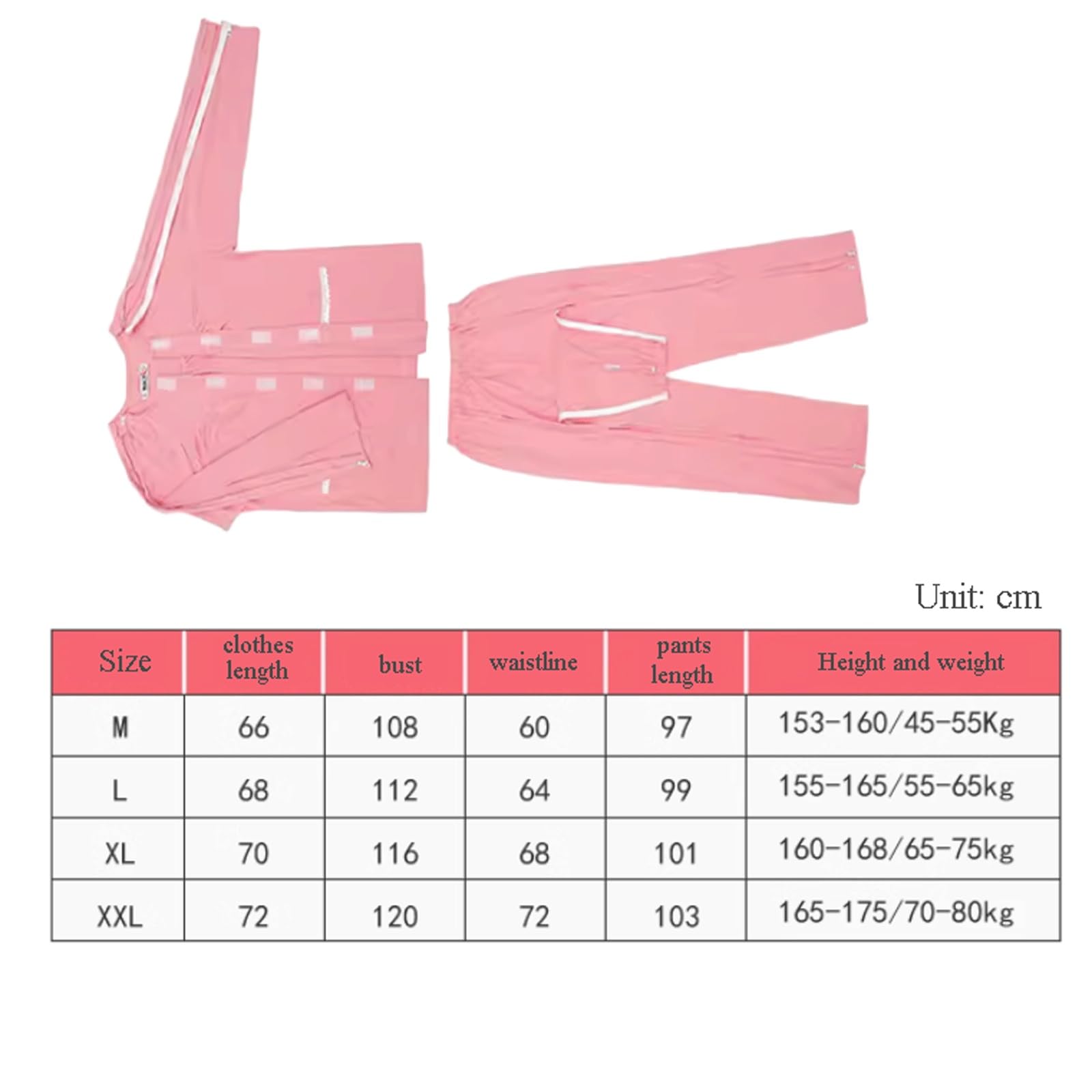 Pijama de algodón con cremallera for pacientes postrados en cama, ropa recuperación quirúrgica espalda abierta for el cuidado domiciliario personas mayores Exfoliantes Suaves(M)