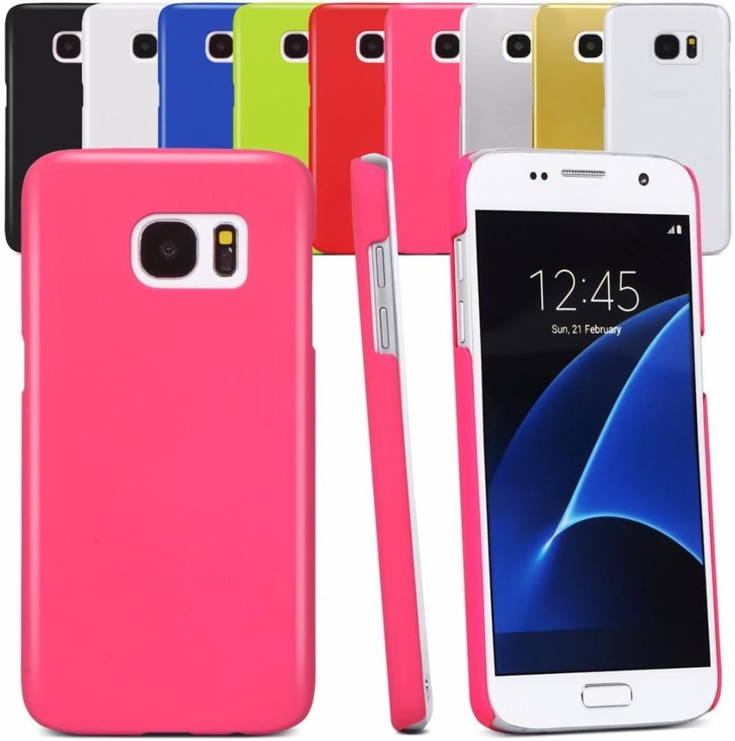 DeviceFun TM - Slim Fit Armour Snap On Hard Back Snap On Case Cover For Samsung Galaxy S7 Edge with FREE Screen Protector(Lime ,For Galaxy S7 Edge )