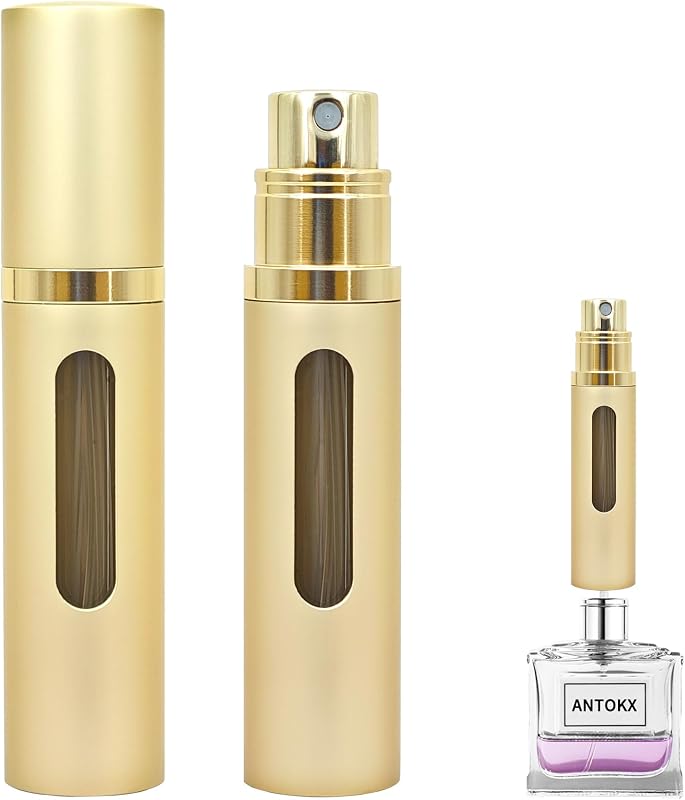 Frasco Atomizador Recarregável para Perfume ANTOKX 5 mL Dourado