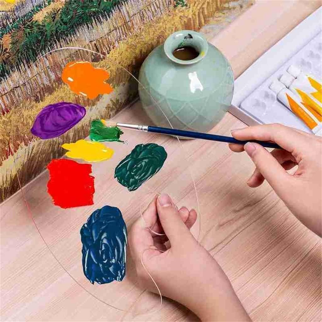 5pcs Acrylic Paint Palette Transparent Clear Gouache Tools Cleanup Watercolour Artist
