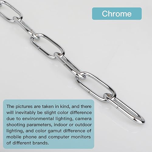 Miniatura 24 de Helunsi Cadena de iluminación, cadena de lámpara de bronce de 6 pies, extensión de cadena de araña de metal con bloqueo de enlace de conexión