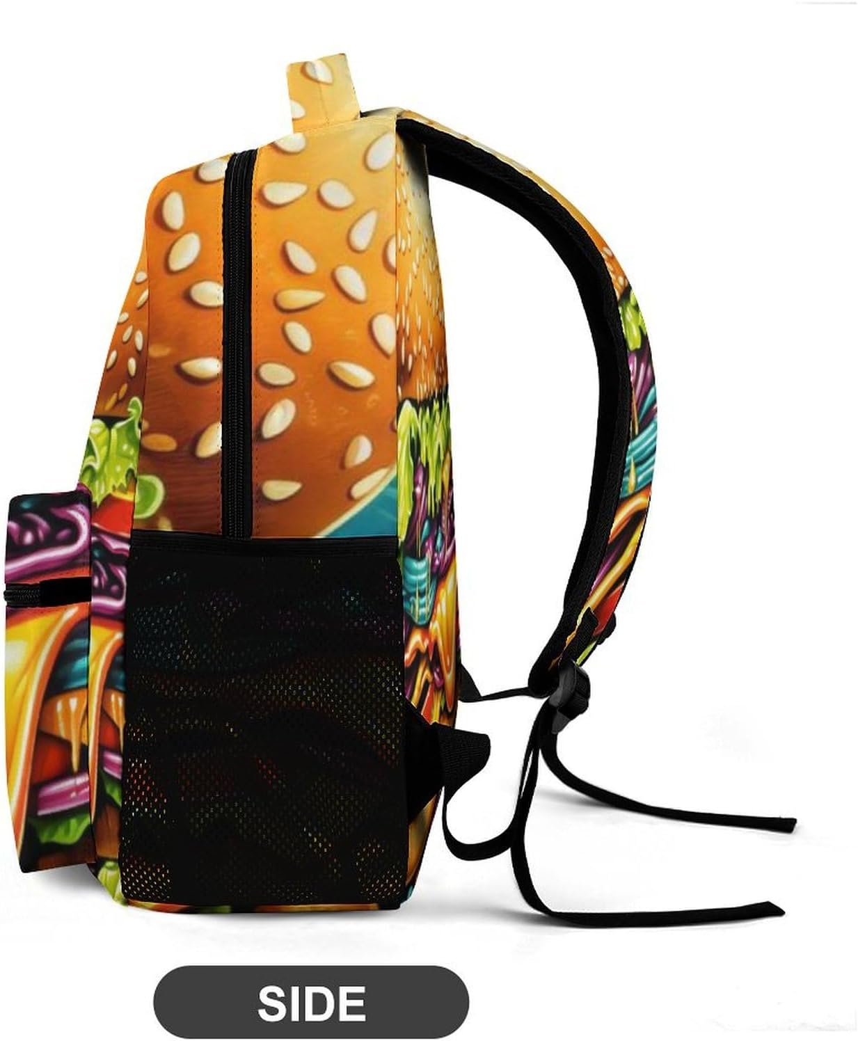 Hamburger Backpack Cheeseburger Backpack Funny Cartoon Burger Backpacks Multifunctional Laptop Travel Daypack Backpacks