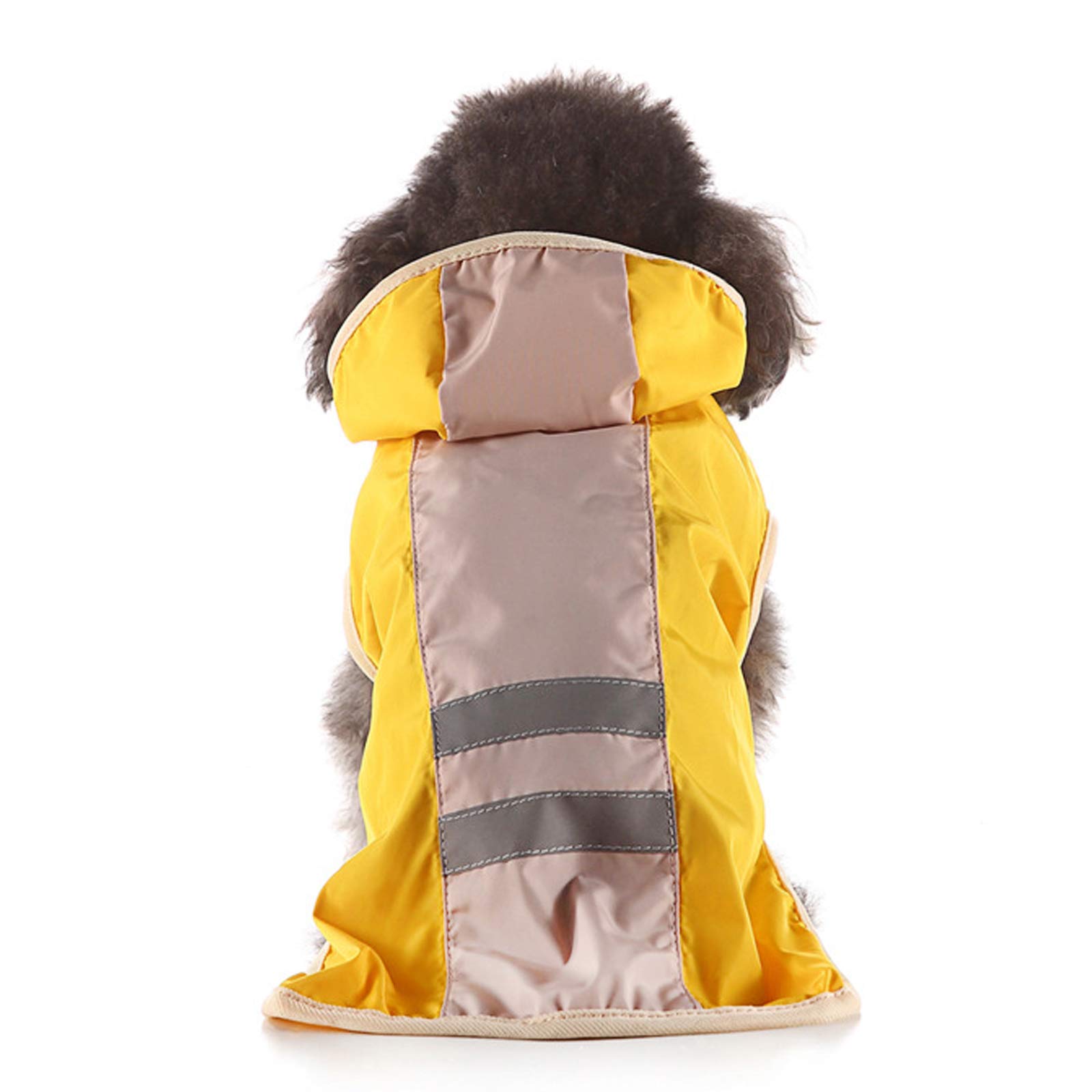 Amazon Amzbarley 犬用レインコート カッパ 雨具 夜間反射 帽子付き ペットレインコート 可愛い おしゃれ 雨合羽 通気 通年利用可能 小型犬 中型犬 大型犬 散歩用 手入れ簡単 洗える 着脱簡単 犬服 犬 ハーネス イエロー L Amzbarley レイン コート ライフ