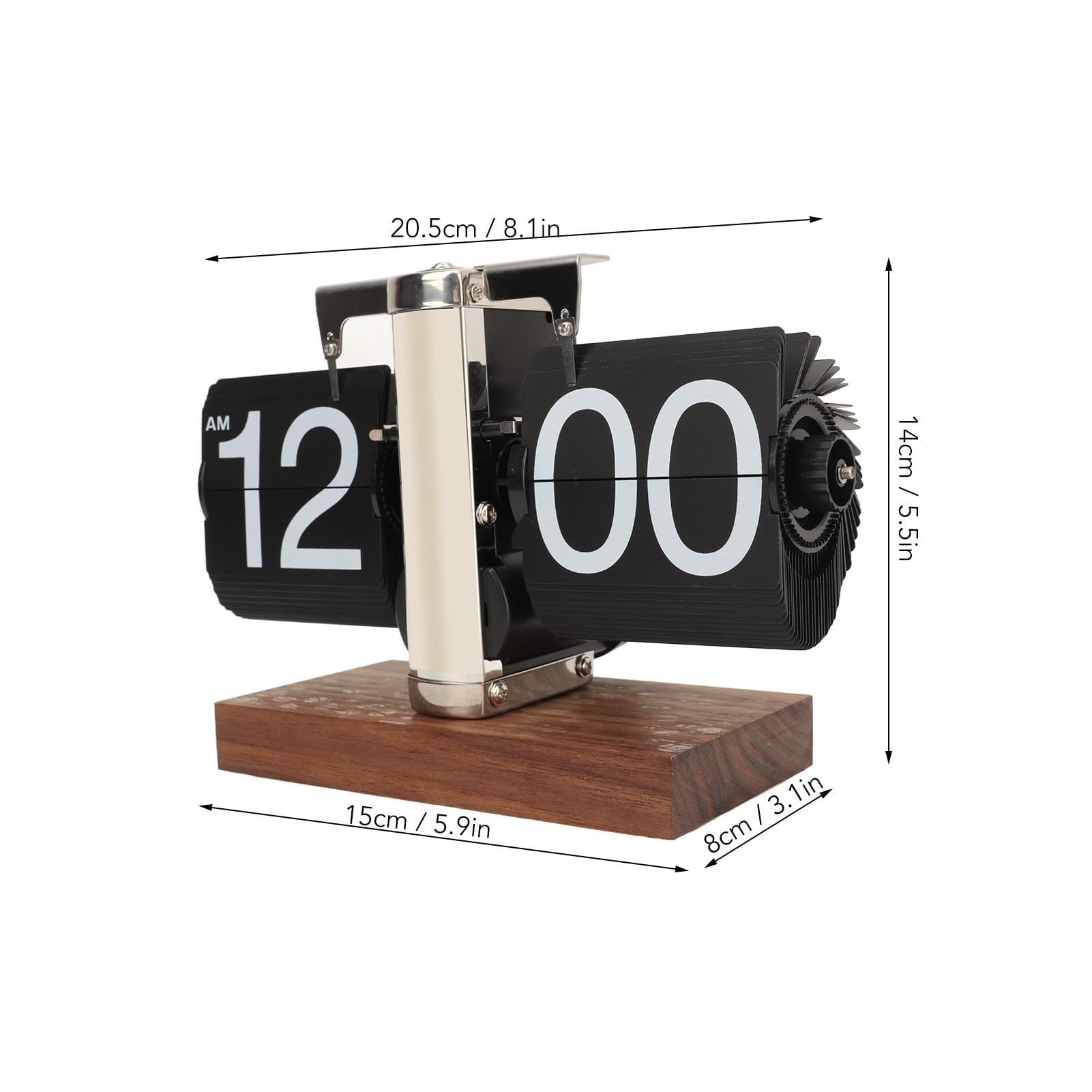 Flip Reloj Retro Digital de Pared con Pilas Números Grandes Base Segura Creativo de Escritorio para Hogar Oficina