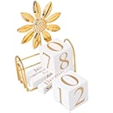 SUPVOX Wooden Perpetual Calendar Blocks for Desk, Office, Home Decor, Adjustable Wood Month Date Display Blocks, Sunflower Design, 4.72 X 3.54 X 1.57 Inches