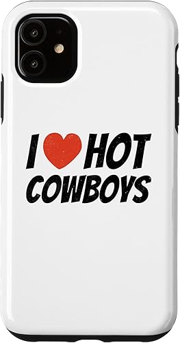 Funda divertida para iPhone 11 I Love Hot Cowboys I Heart Hot Cowboys Funda divertida para iPhone 11 I Love Hot Cowboys I Heart Hot Cowboys