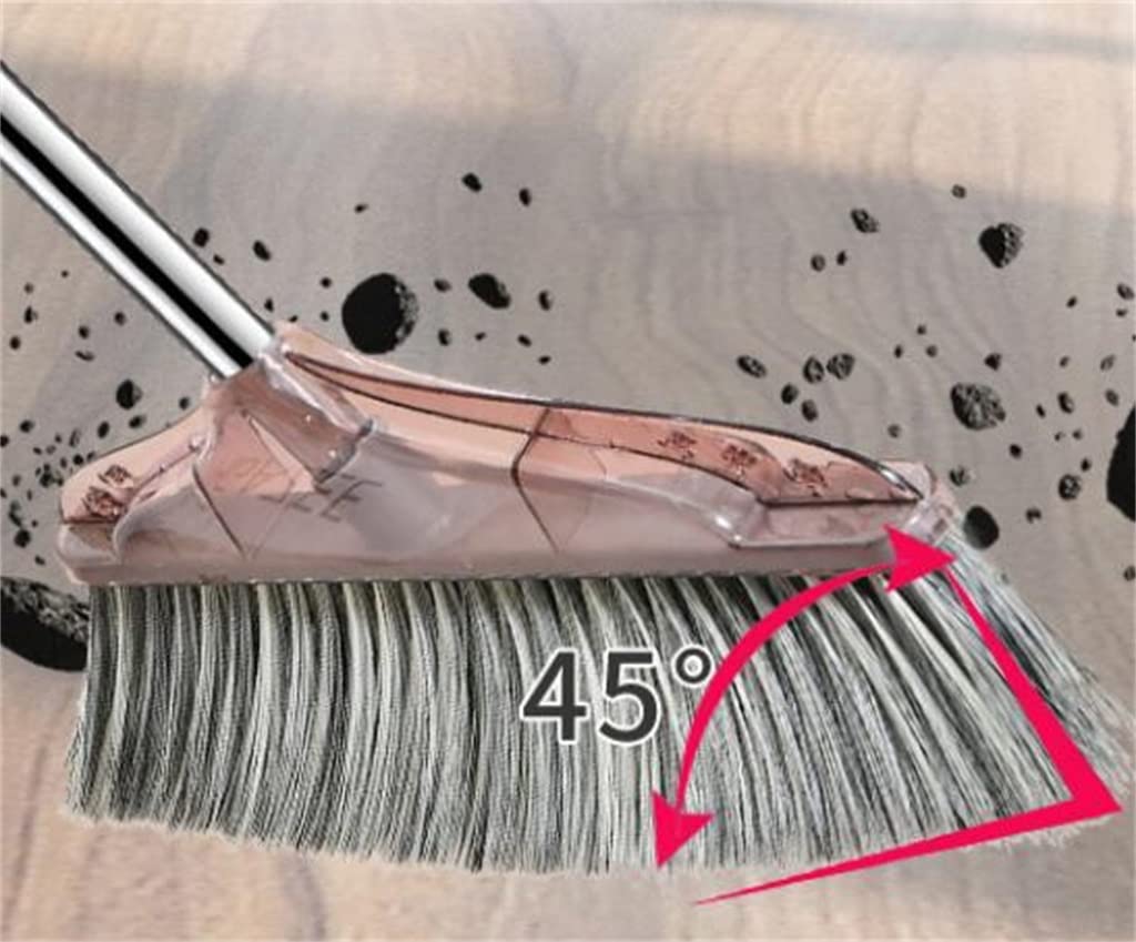 Scopa Antiaderente per Capelli Set di Paletta per spazzare la casa Piccola Combinazione di Scopa Paletta per immondizia Trasparente (Argento Taglia Unica)