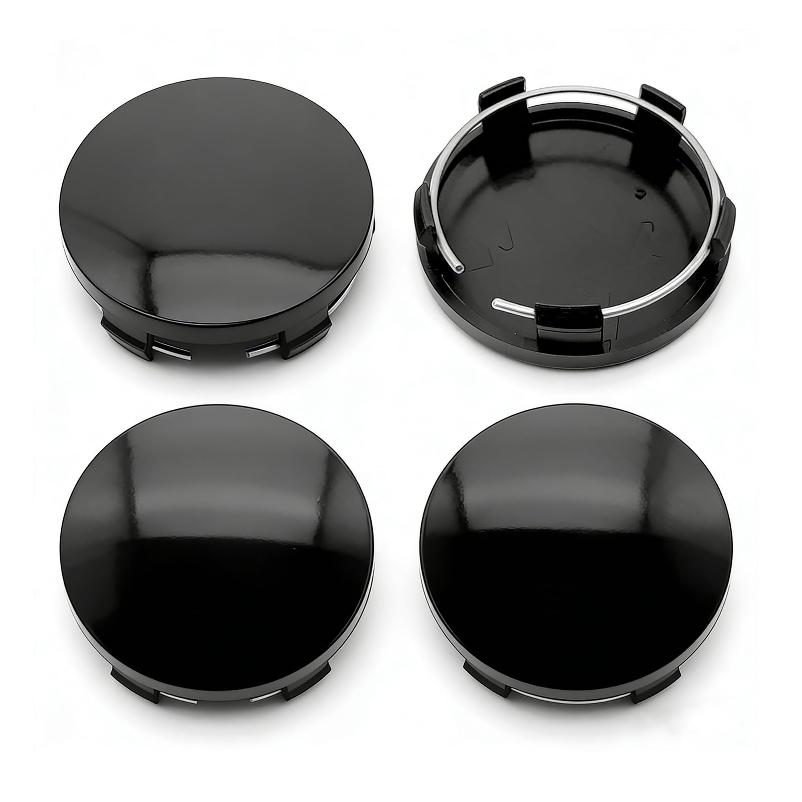 Photo 1 of ***MISSING PARTS***wipcowi 4 PCS Car Wheel Center Hub Cover, ABS Snap-in Wheel Center Protective Cover, 60 MM Outer 56 MM Inner Diameter Rim Hub Caps, Universal for Most Cars (Black)