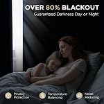 Joydeco Blackout Rideaux 63 Longueur de pouce 2 Ensemble de panneaux, rideaux et rideaux longs isolants thermiques 2 Burg, Chambre Darkening Grommet rideaux pour salon chambre fenêtre (W52 x L63 Inch, bleu marine)
