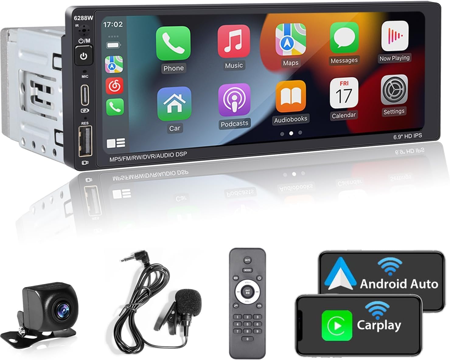 Mirror Link feature displaying a smartphone screen on the car stereo
