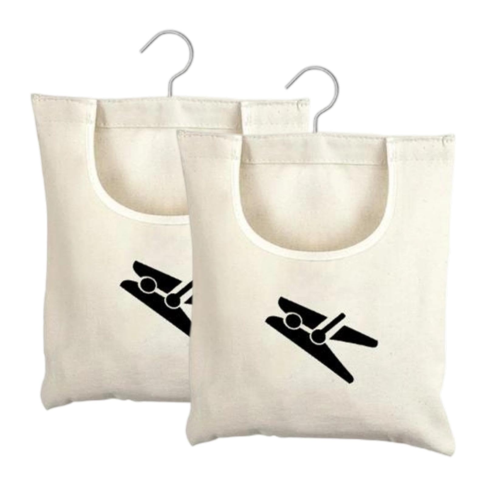 Organizador de pinzas de ropa para dormitorio y bolsas de almacenamiento colgantes multiusos 2uds