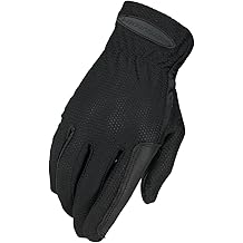 Gants D'équitation EGlove EQUEST GripPro Cuir - Gris, Adultes - Compatibles écrans Tactiles