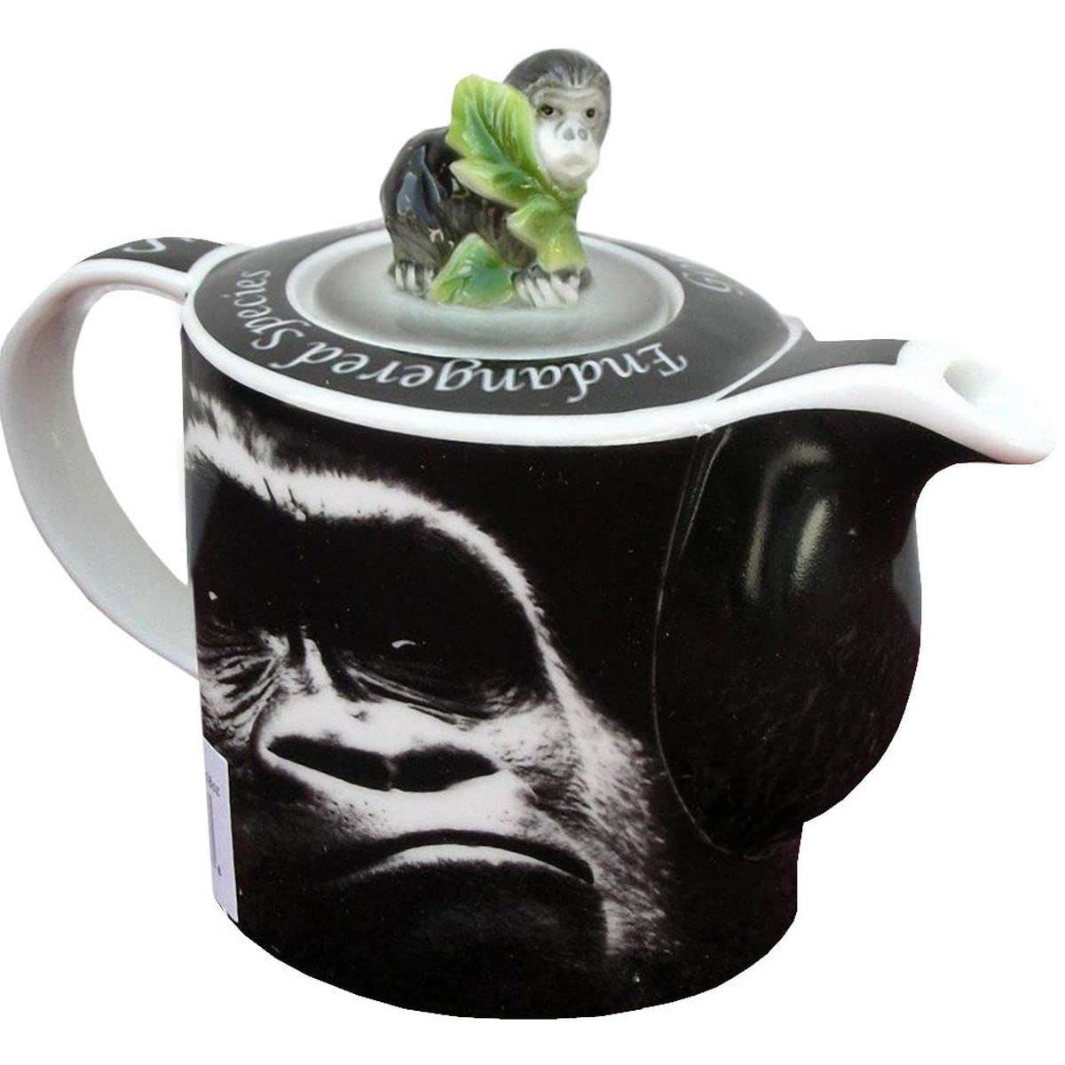 Petite théière gorille originale infuseur design pour thé noir et vert