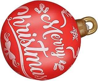 ORFOFE Decorações De Natal Decoração Bola De Natal Inflável Enfeite De Bola Inflável De Natal Grande Bola De Natal Grande Ornamento Inflável Férias Infláveis Bola Brilhante Pvc Ao Ar