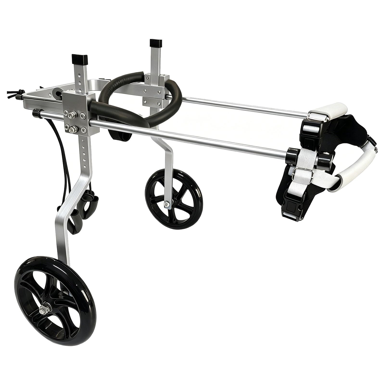 Sjmdmzd A Dog Wheelchair For Back Legs, Djustable Two-Wheel Doggy Wheel-Chair Cart, Rear Limb Pet Rehabilitation, Pet Wheelchair For Disabled Hind Legs, Walking Disabled Dog Walking Ssistant Xxs 3