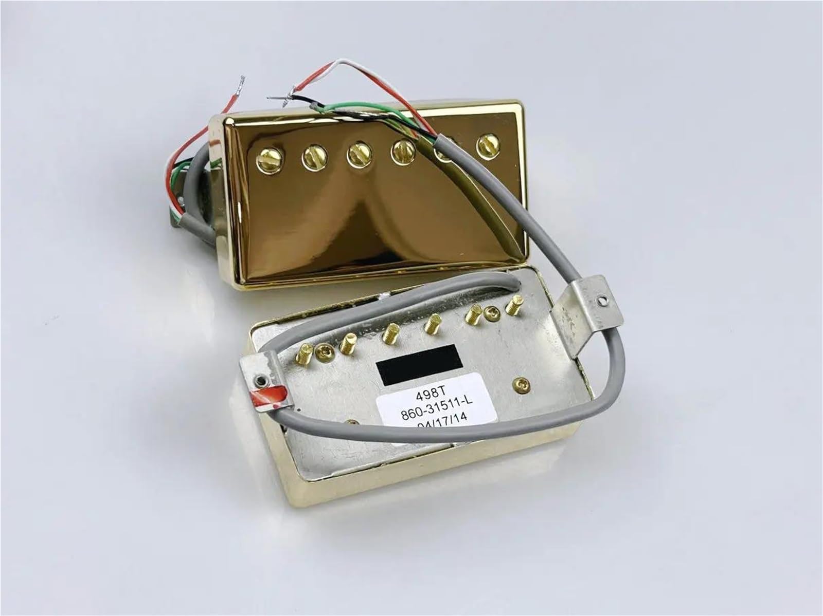 Pastilla Guitarra Eléctrica Pastillas de guitarra Alnico V Juego de pastillas Humbucker Guitarra eléctrica(Gold 4C)
