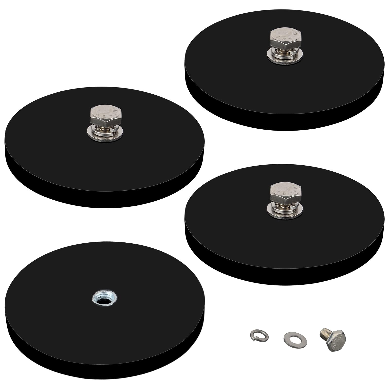 ULIBERMAGNET 20Pack Rubber Coated Magnet,Strong Neodymium Magnet Base with M4 Female Thread,Strong Magnetic Mounting for Lighting,Tools and equipement — Amazon image 16