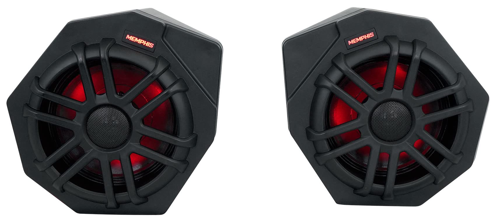 Audiosavings Bundle: (2) Memphis Audio CANAMX365FE LED Speaker Pods for 2017. Bundle with (2) Rockville WB50KLS Black 5.25