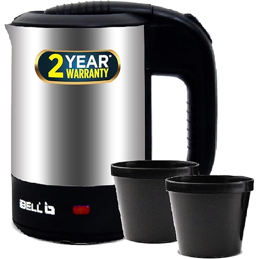 iBELL SEK105 Electric Kettle With Removable Lid, 0.5 Ltrs, 950W Highly Polished Stainless Steel (Silver)