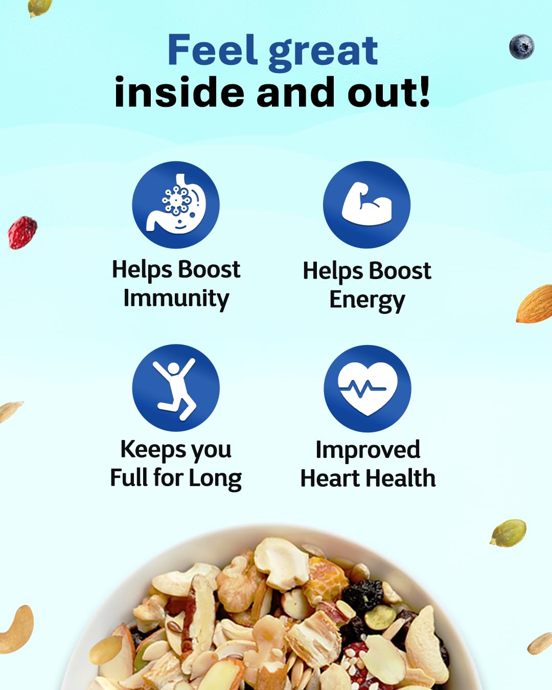 True Elements Daily Trail Mix 250g - 15 in 1 Dry Fruits Mix | Mixed Nuts | Mixed Nuts and Dry Fruits | High in Protein | Healthy Snacking True Elements Daily Trail Mix 250g - 15 in 1 Dry Fruits Mix | Mixed Nuts | Mixed Nuts and Dry Fruits | High in Protein | Healthy Snacking