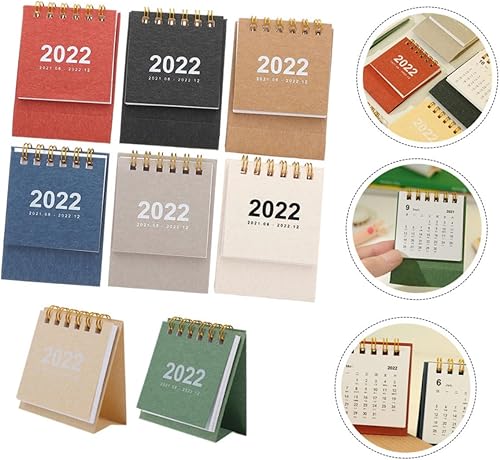 Miniatura 7 de LALAFINA 8pcs 2022 2022 Mini Desk Calendar Weekly Calendar Student Paper Small and Fresh