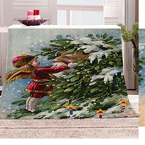 Couverture Flanelle Microfibre Père Noël pour Offrir du Confort