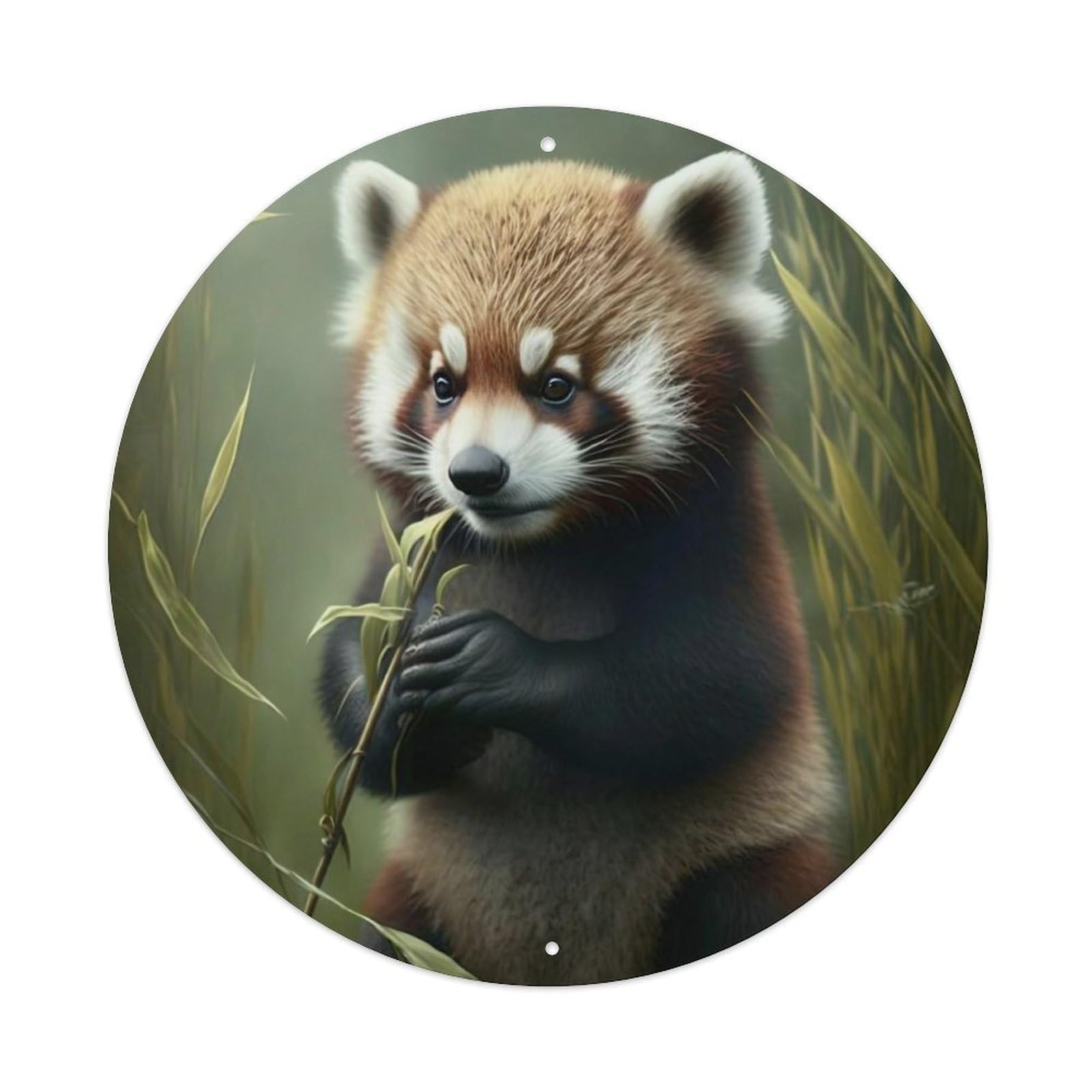 Animals Artwork Cute Raccoon Vintage Metal Tin Sign Plaque Wall Decor for Cafe, Club Bar, Office, Garden Metal Poster 8x8Inch