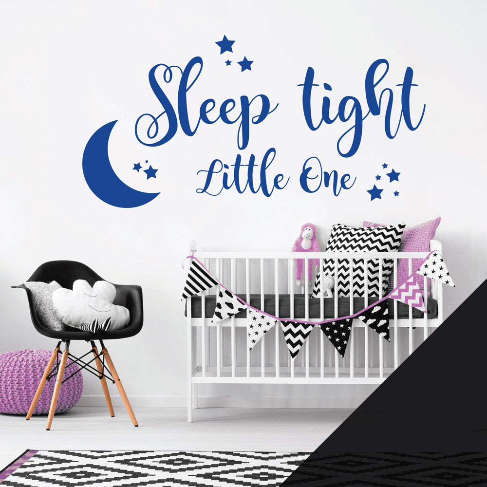 Sleep Tight Little One - Baby Nursery Wall Art Sticker [Medium] [Black]
